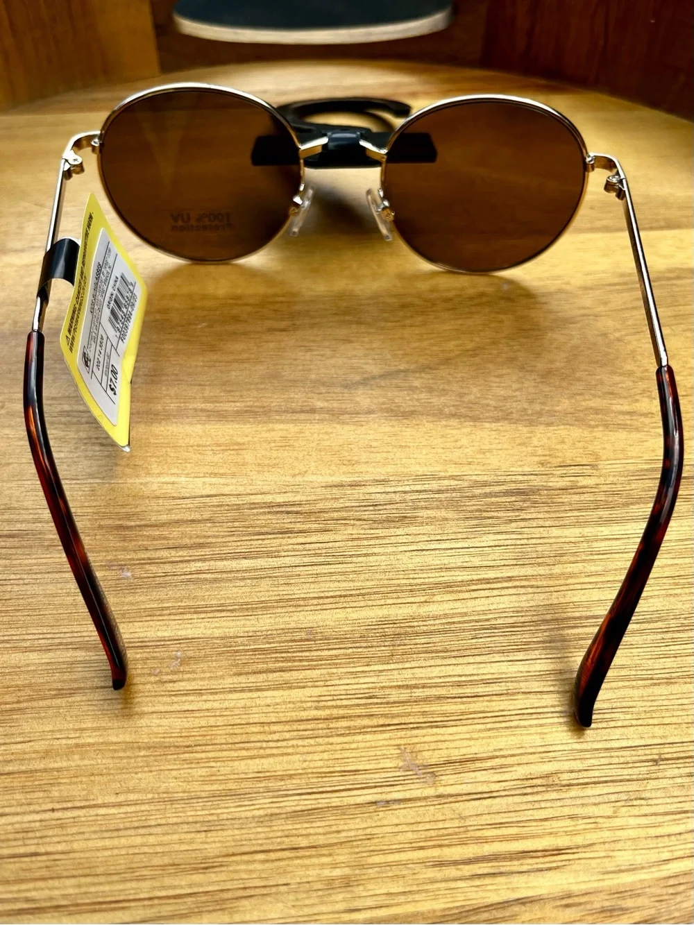 *3/$15, Art Class Round Kids Sunglasses - Gold Metal Frame & Brown Lenses